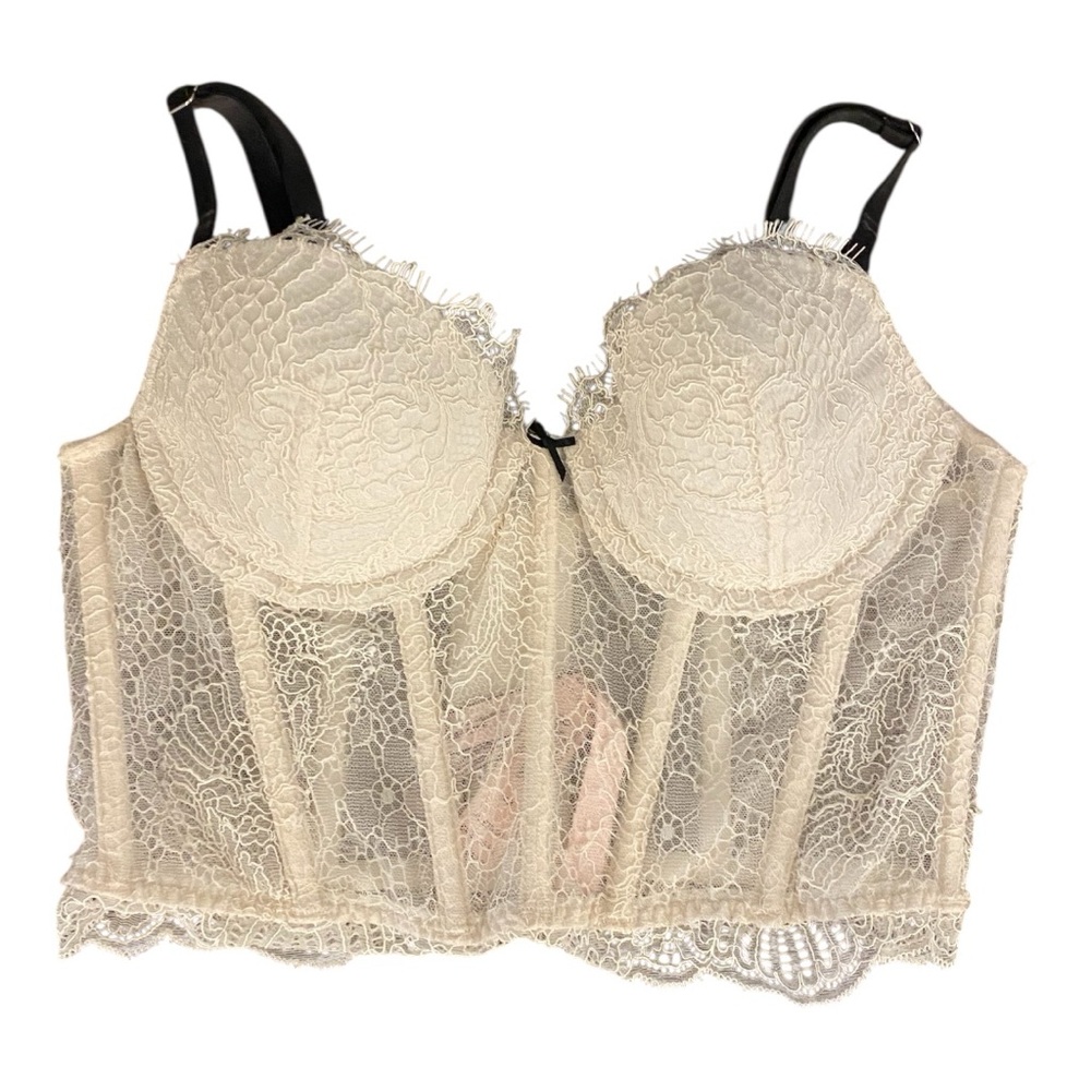 NWT Victoria's Secret Dream Angels White Lace Corset Bra